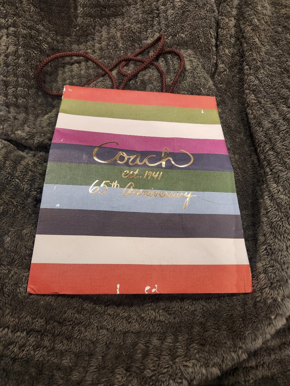 coach anniversary shopping bag